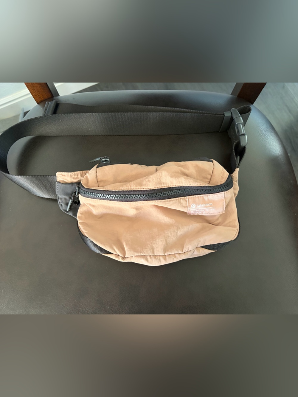 lululemon athletica Tan Waist Pack with Black Strap